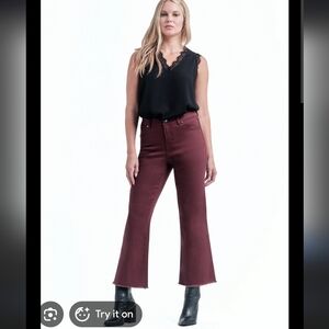 109$ 1822 Denim Women's Burgundy Flare Jeans